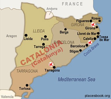 Catalonia  Map